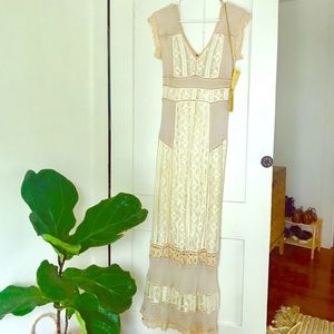 Free People Crochet Lace Maxi Dress